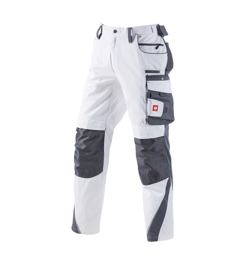 Instalatorow / Hydraulik / Blacharz: Spodnie do pasa e.s.motion zimowe + biały/szary 2