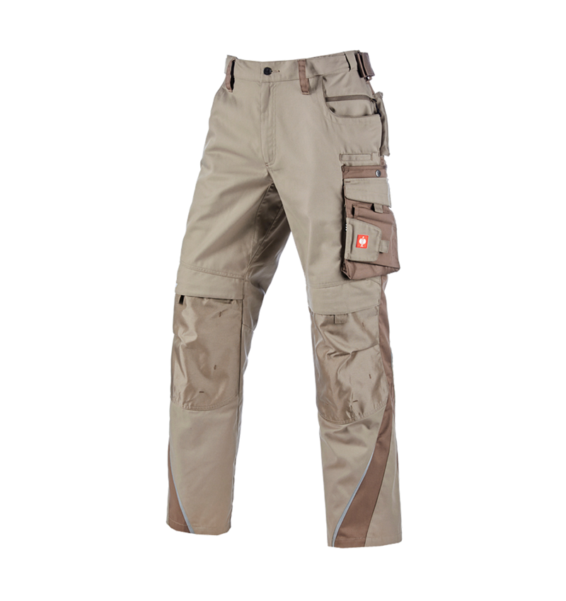 Spodnie robocze: Spodnie do pasa e.s.motion zimowe + gliniasty/torfowy 2