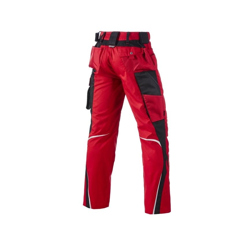 Spodnie robocze: Spodnie do pasa e.s.motion + czerwony/czarny 3