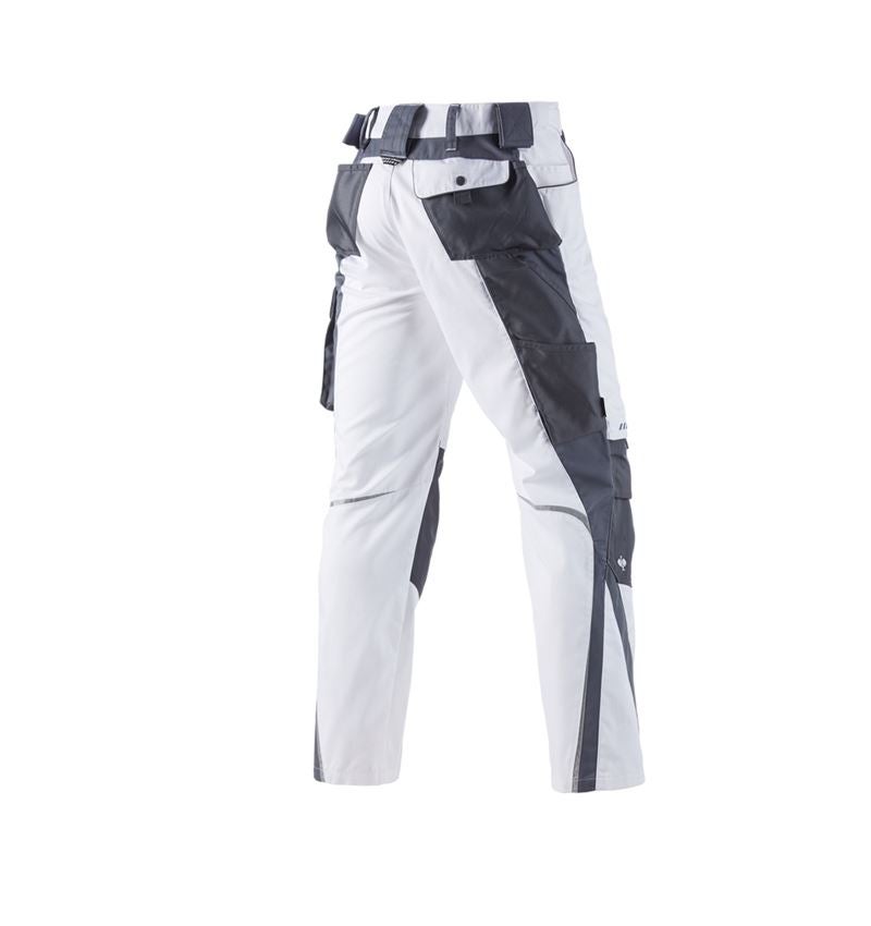 Instalatorow / Hydraulik / Blacharz: Spodnie do pasa e.s.motion + biały/szary 3