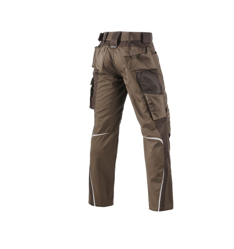 Spodnie robocze: Spodnie do pasa e.s.motion + orzech laskowy/kasztanowy 3