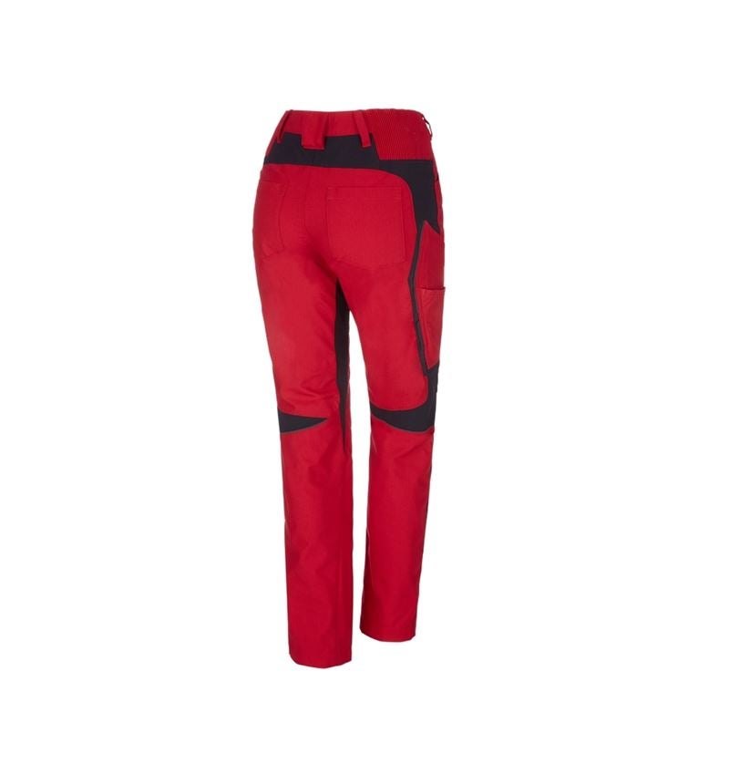 Spodnie robocze: Spodnie damskie e.s.vision + czerwony/czarny 3