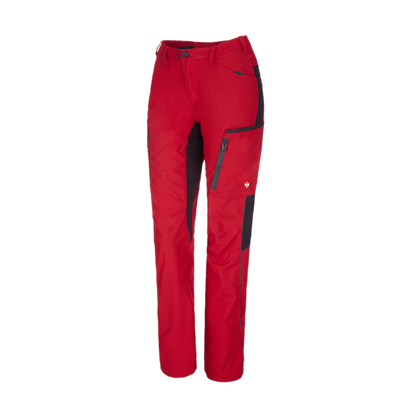 Spodnie robocze: Spodnie damskie e.s.vision + czerwony/czarny 2
