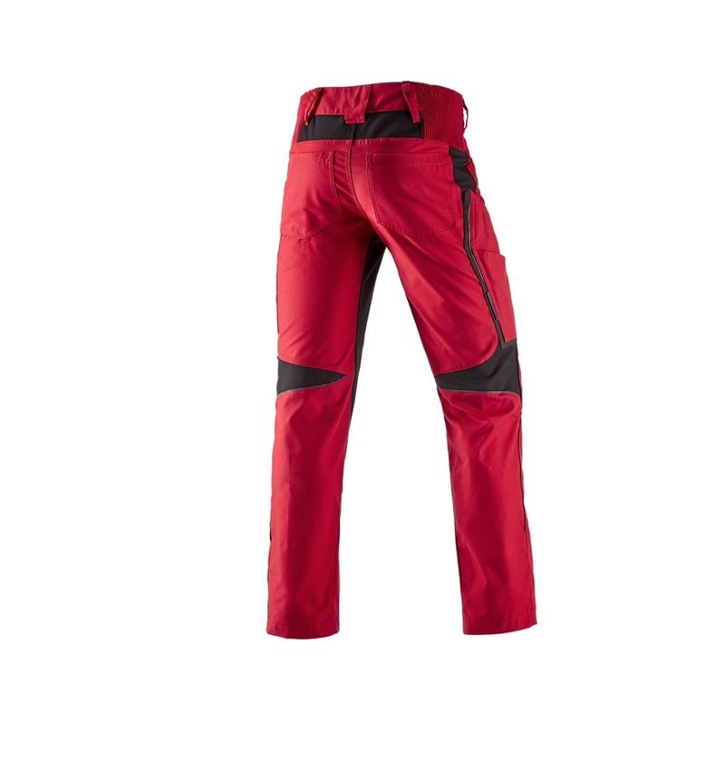 Spodnie robocze: Spodnie do pasa zimowe e.s.vision + czerwony/czarny 3