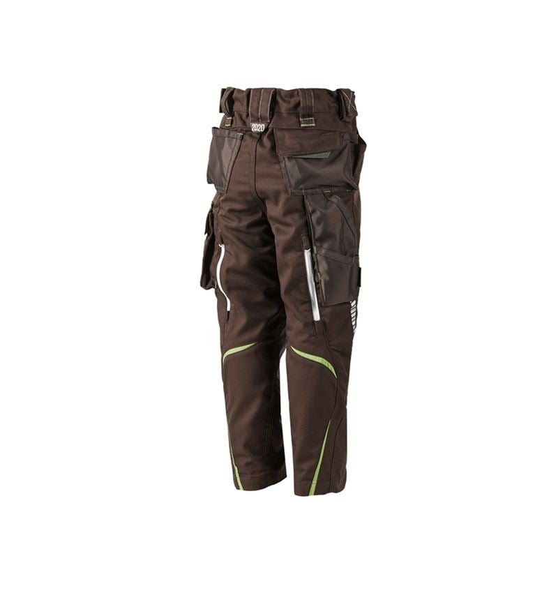Spodnie: Spodnie do pasa zimowe e.s.motion 2020, dziecięce + kasztanowy/zielony morski 1
