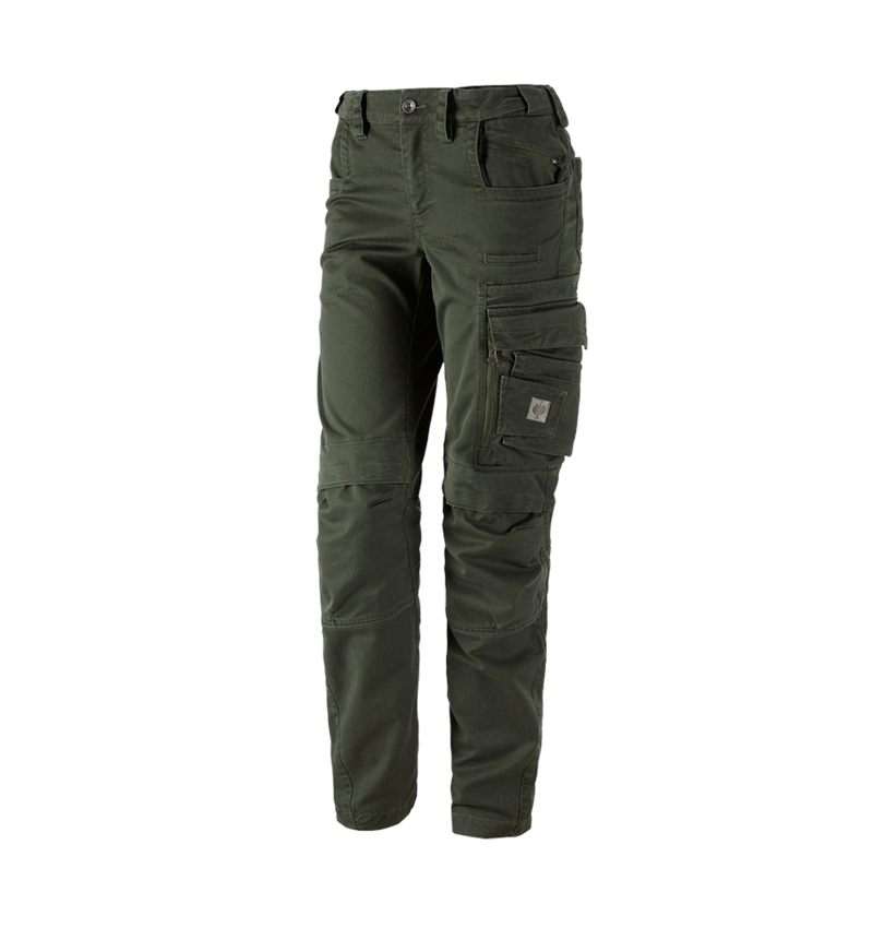 Spodnie robocze: Spodnie do pasa e.s.motion ten, damskie + zielony kamuflażowy 2