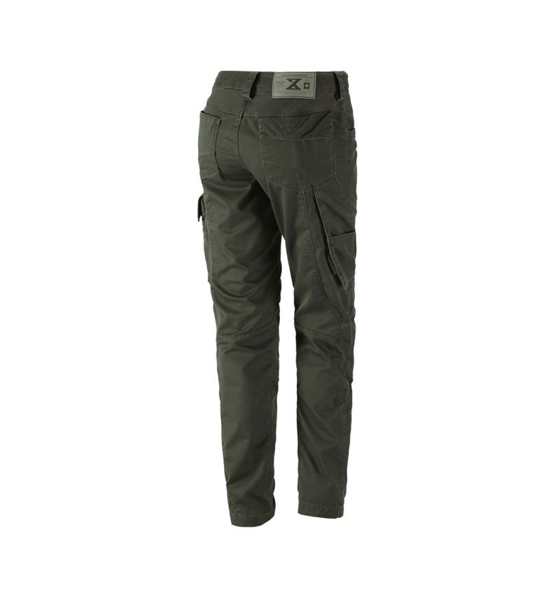 Spodnie robocze: Spodnie do pasa e.s.motion ten, damskie + zielony kamuflażowy 3
