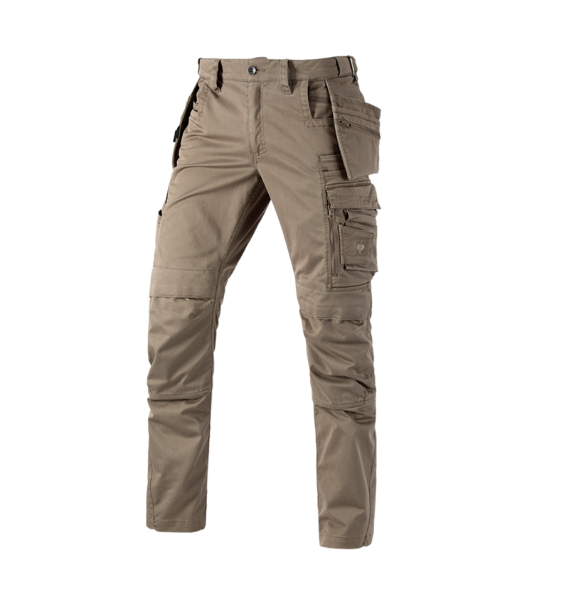 Spodnie robocze: Spodnie do pasa e.s.motion ten tool-pouch + popielaty brąz 1