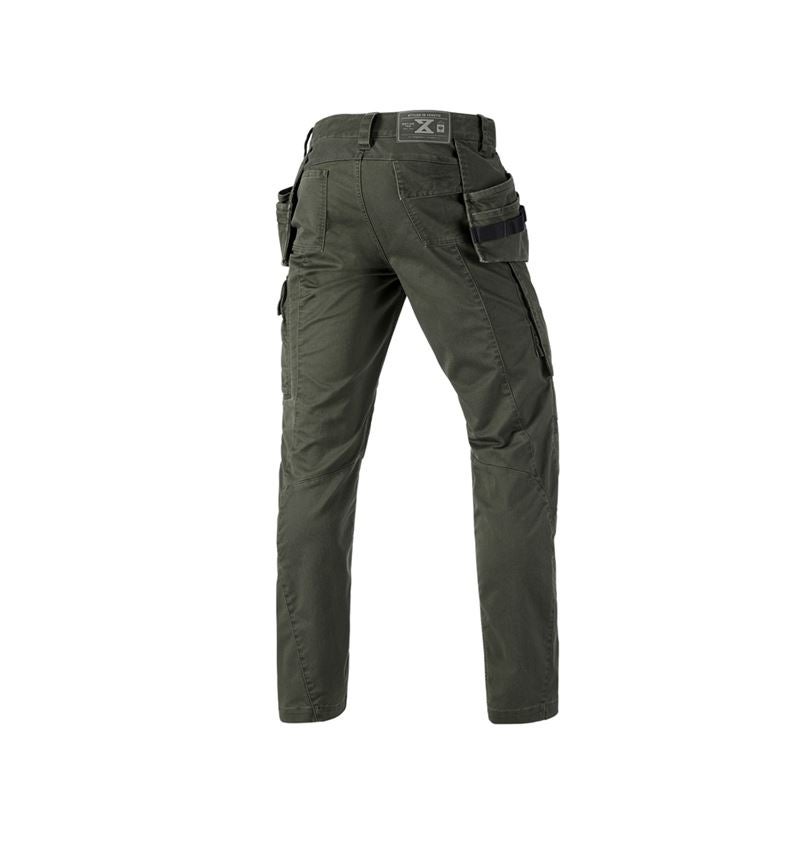 Instalatorow / Hydraulik / Blacharz: Spodnie do pasa e.s.motion ten tool-pouch + zielony kamuflażowy 1
