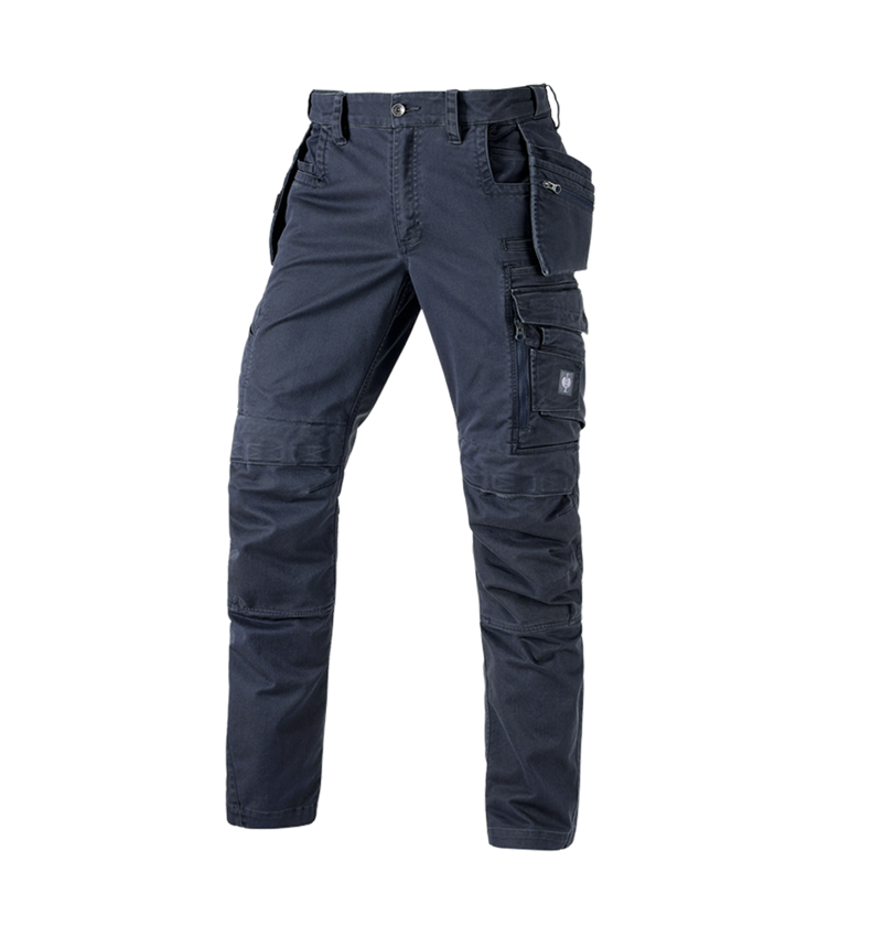 Spodnie robocze: Spodnie do pasa e.s.motion ten tool-pouch + niebieski łupkowy 2