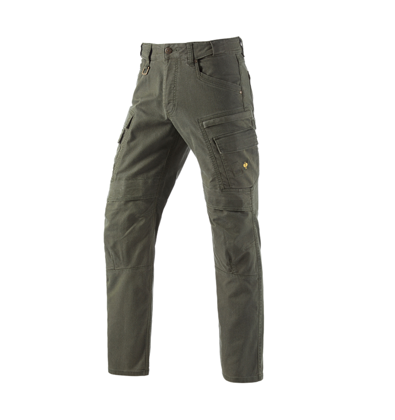 Spodnie robocze: Spodnie typu cargo e.s.vintage + zielony kamuflażowy 2