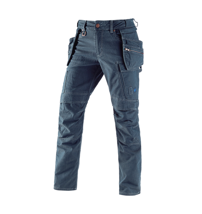 Spodnie robocze: Spodnie do pasa z kaburą e.s.vintage + niebieski arktyczny 2