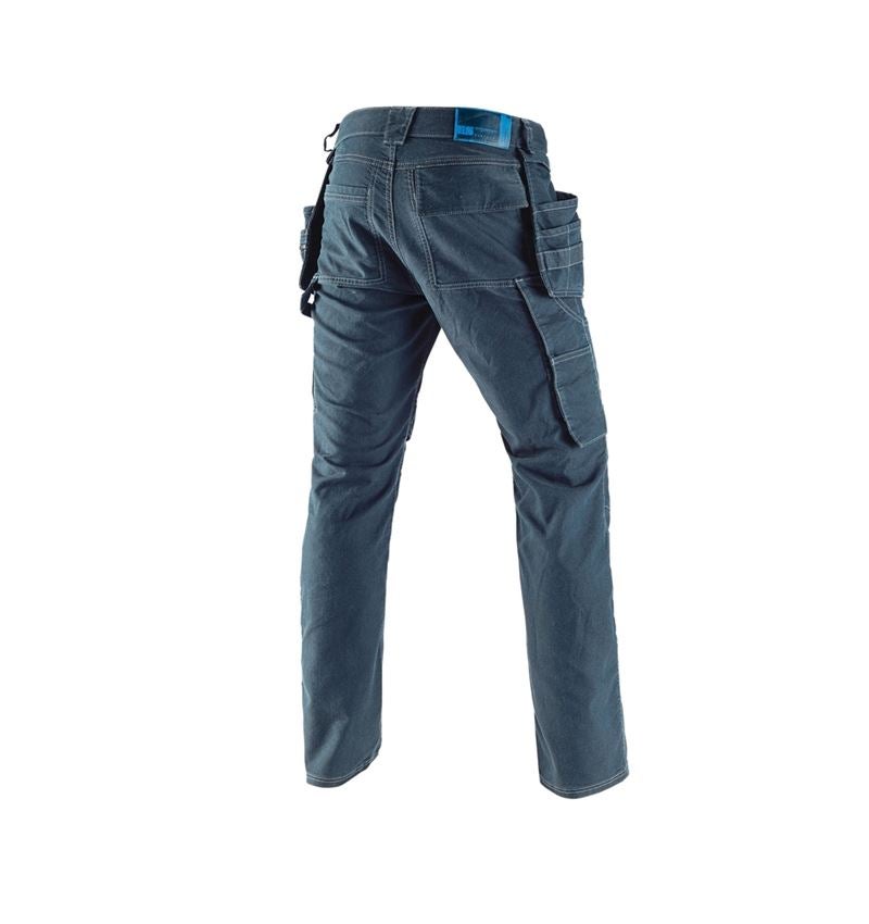 Spodnie robocze: Spodnie do pasa z kaburą e.s.vintage + niebieski arktyczny 3