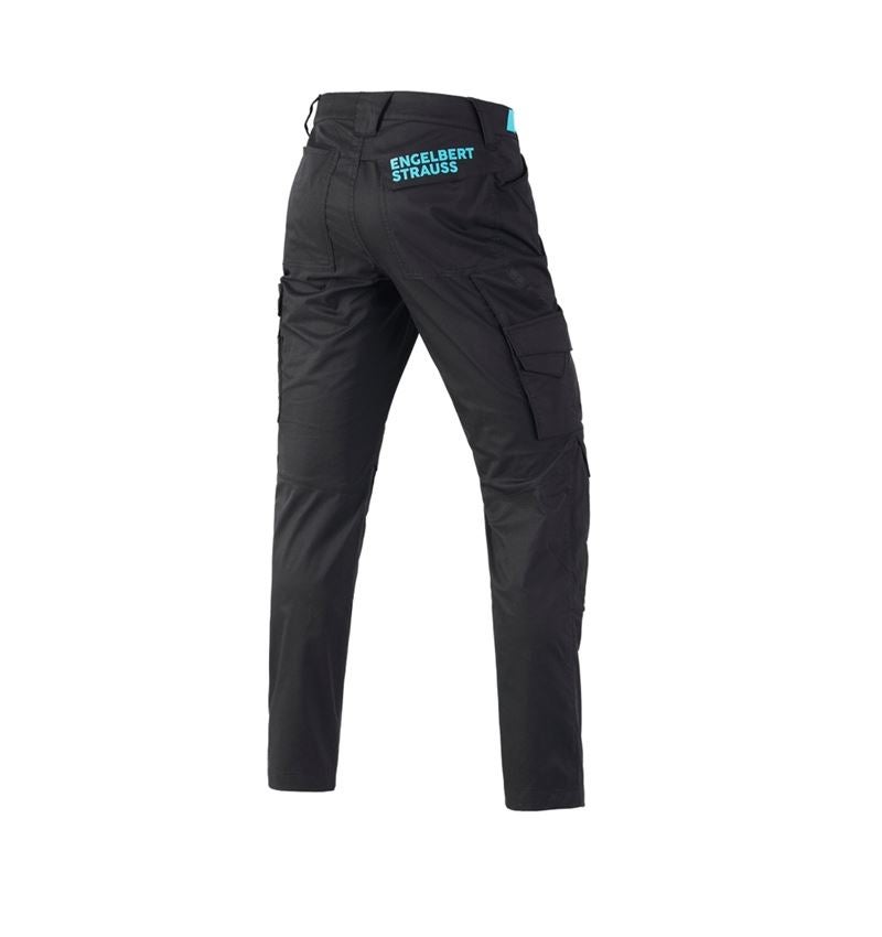 Spodnie robocze: Spodnie do pasa e.s.trail + czarny/lapisowy turkus 3