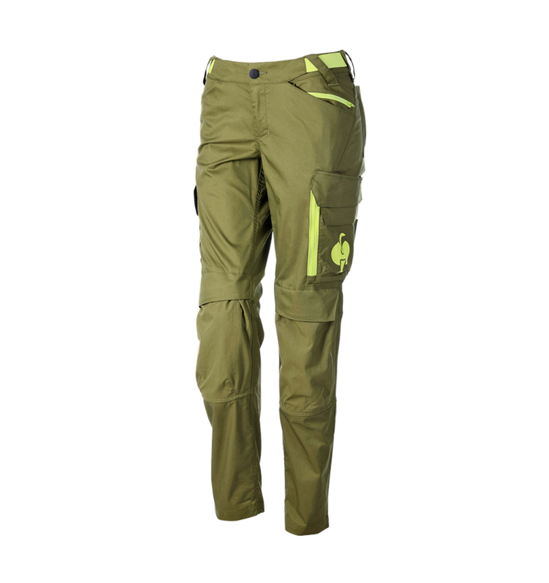Spodnie robocze: Spodnie do pasa e.s.trail, damskie + zielony jałowcowy/zielony limonkowy 3