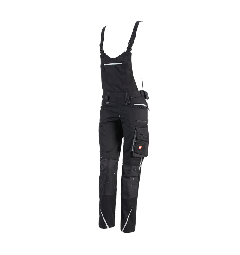 Spodnie robocze: Ogrodniczki damske e.s.motion 2020 + czarny/platynowy 2
