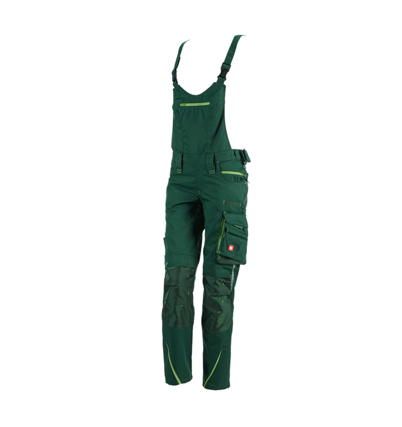 Spodnie robocze: Ogrodniczki damske e.s.motion 2020 + zielony/zielony morski 2