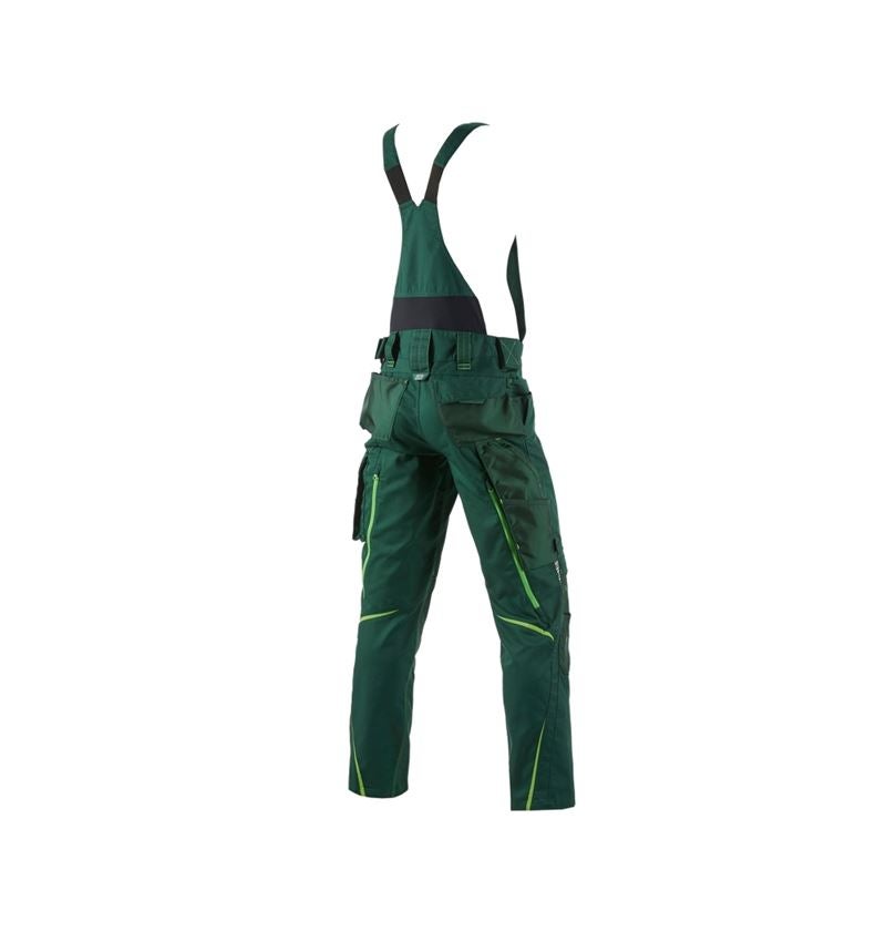 Spodnie robocze: Ogrodniczki e.s.motion 2020 + zielony/zielony morski 3