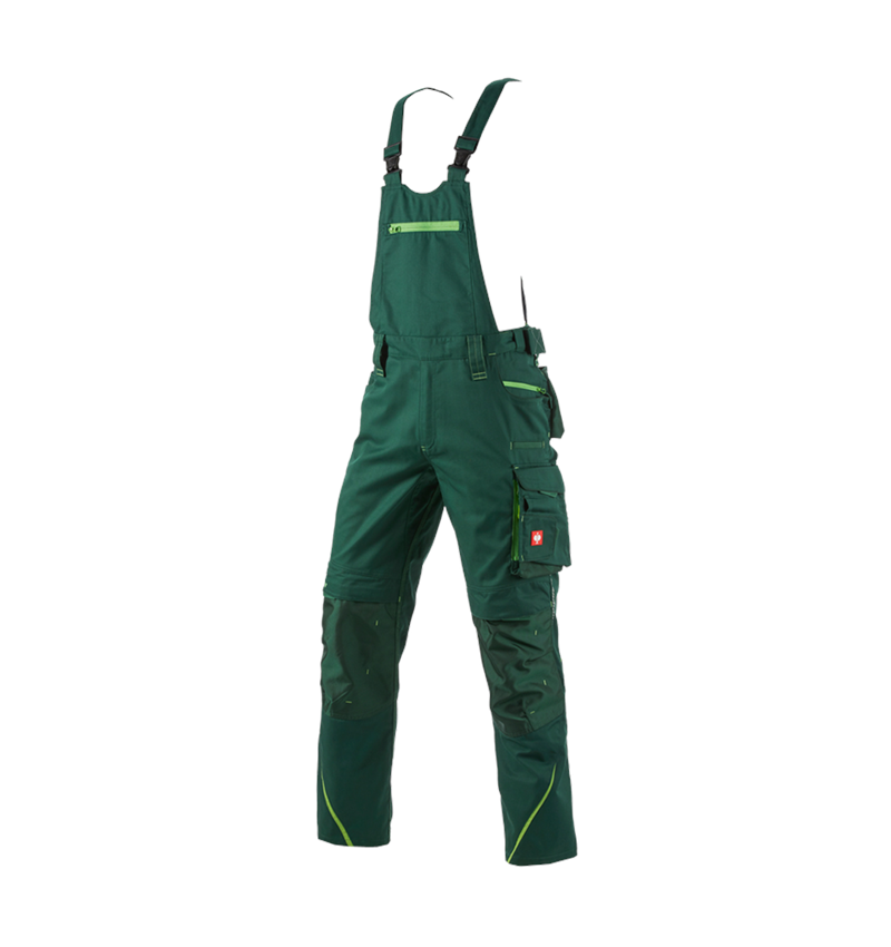 Spodnie robocze: Ogrodniczki e.s.motion 2020 + zielony/zielony morski 2