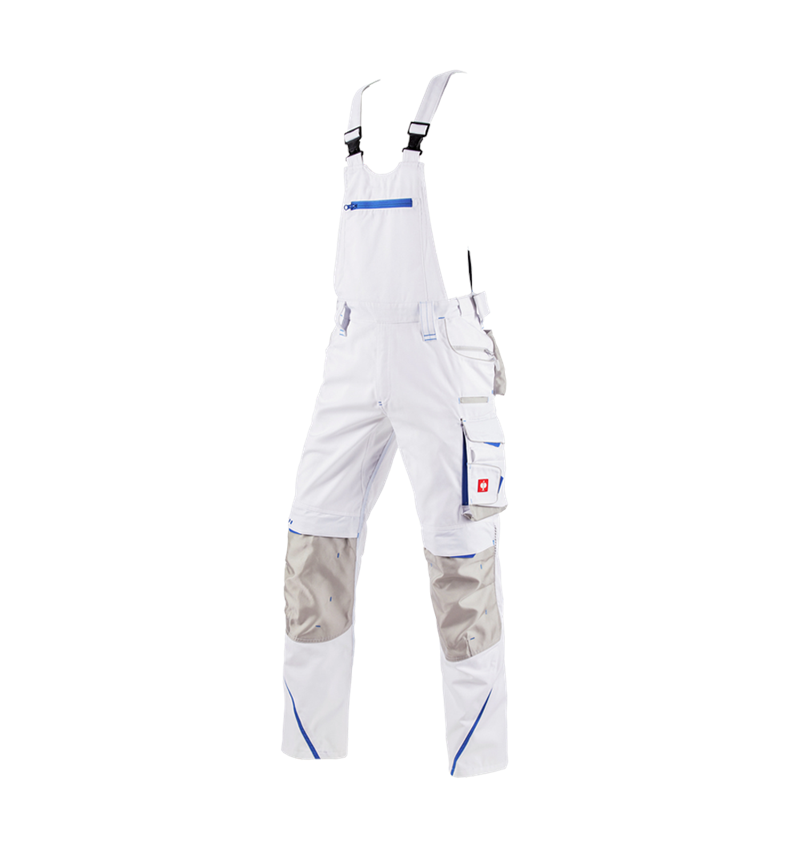 Spodnie robocze: Ogrodniczki e.s.motion 2020 + biały/niebieski chagall 2