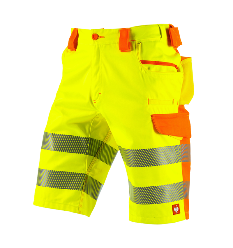 Spodnie robocze: Szorty ostrzegawcze e.s.motion 2020 + żółty ostrzegawczy/pomarańczowy ostrzegawczy 2