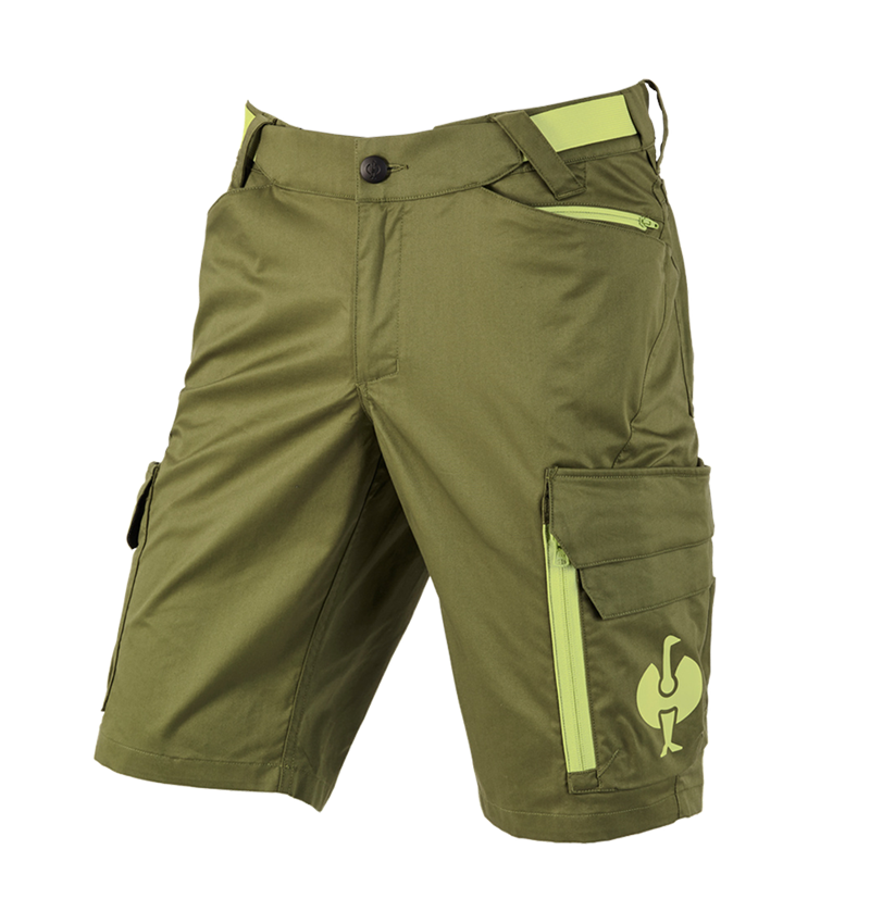 Spodnie robocze: Szorty e.s.trail + zielony jałowcowy/zielony limonkowy 2