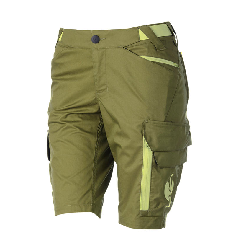 Spodnie robocze: Szorty e.s.trail, damskie + zielony jałowcowy/zielony limonkowy 4