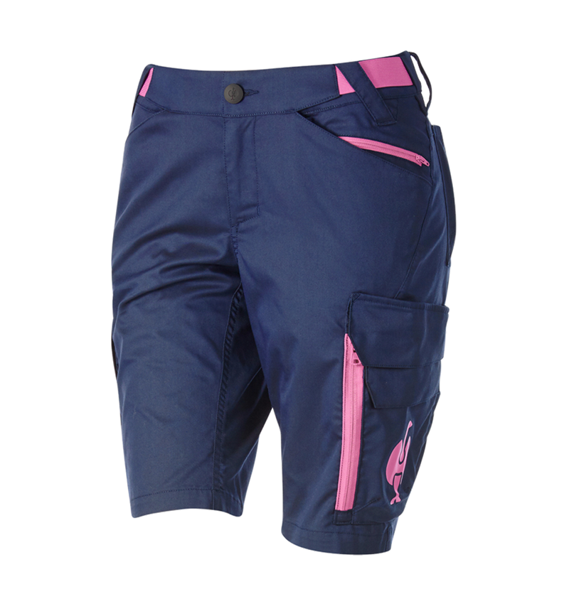 Spodnie robocze: Szorty e.s.trail, damskie + niebieski marine/różowy tara 5