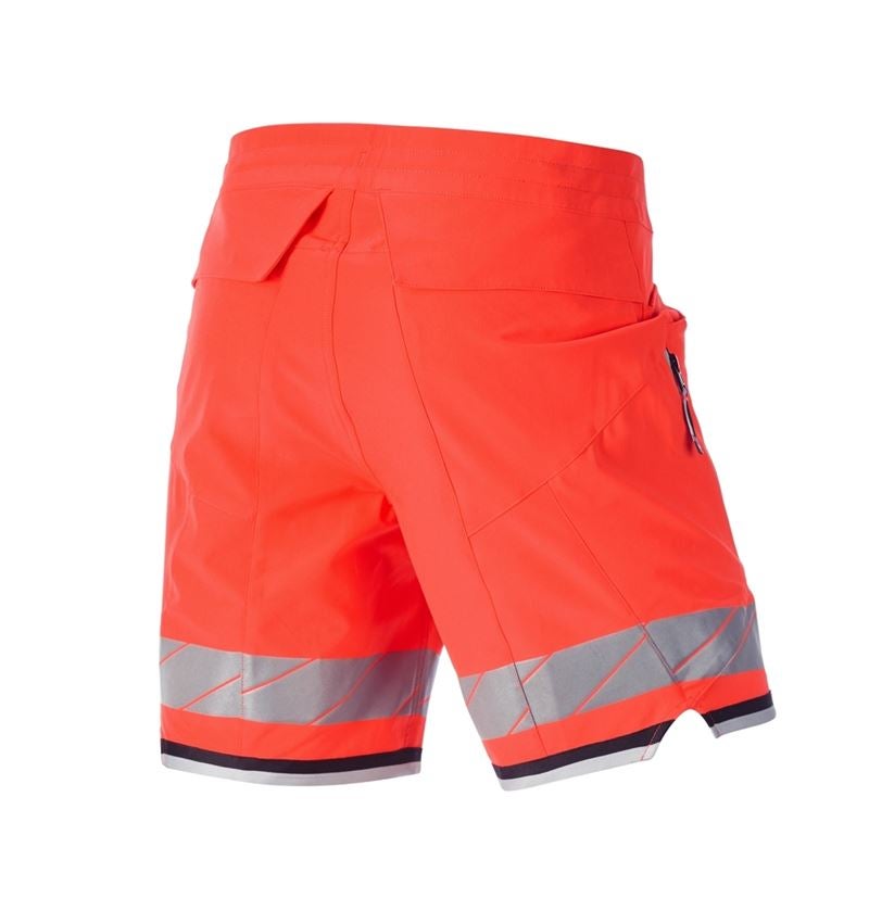 Spodnie robocze: Szorty funkcyjne odblaskowe e.s.ambition + czerwony ostrzegawczy/czarny 6