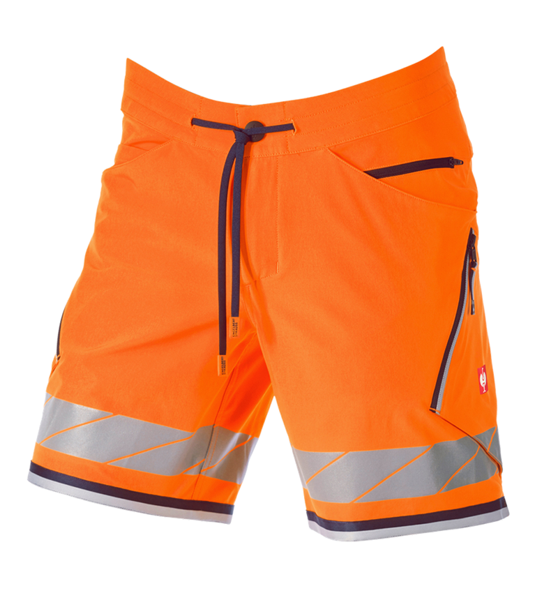 Spodnie robocze: Szorty funkcyjne odblaskowe e.s.ambition + pomarańczowy ostrzegawczy/granatowy 8