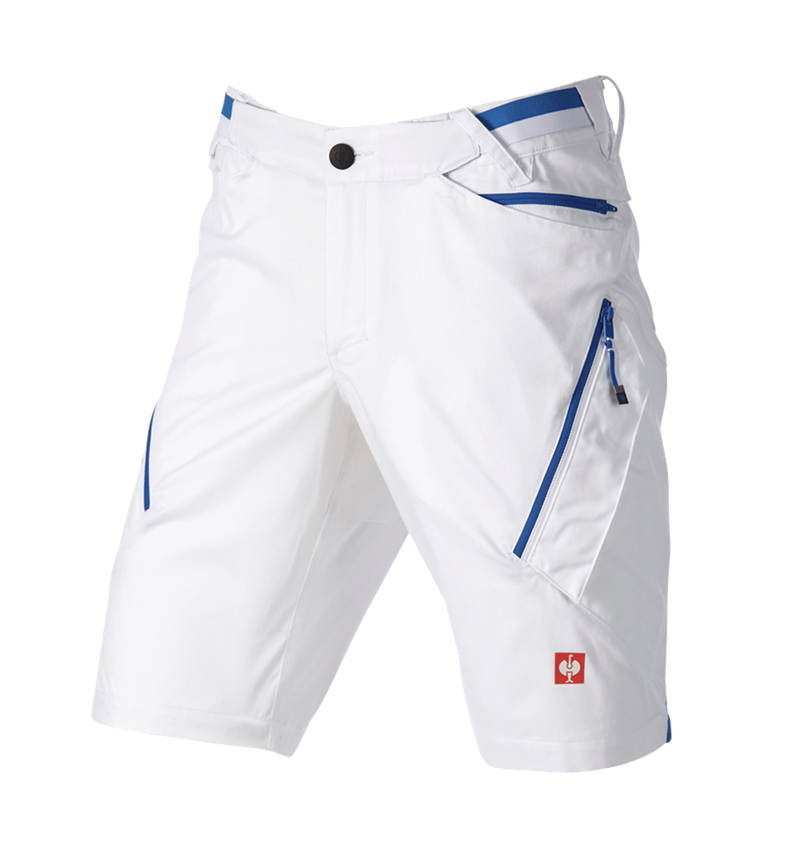 Spodnie robocze: Szorty wielokieszeniowe e.s.ambition + biały/niebieski chagall 6