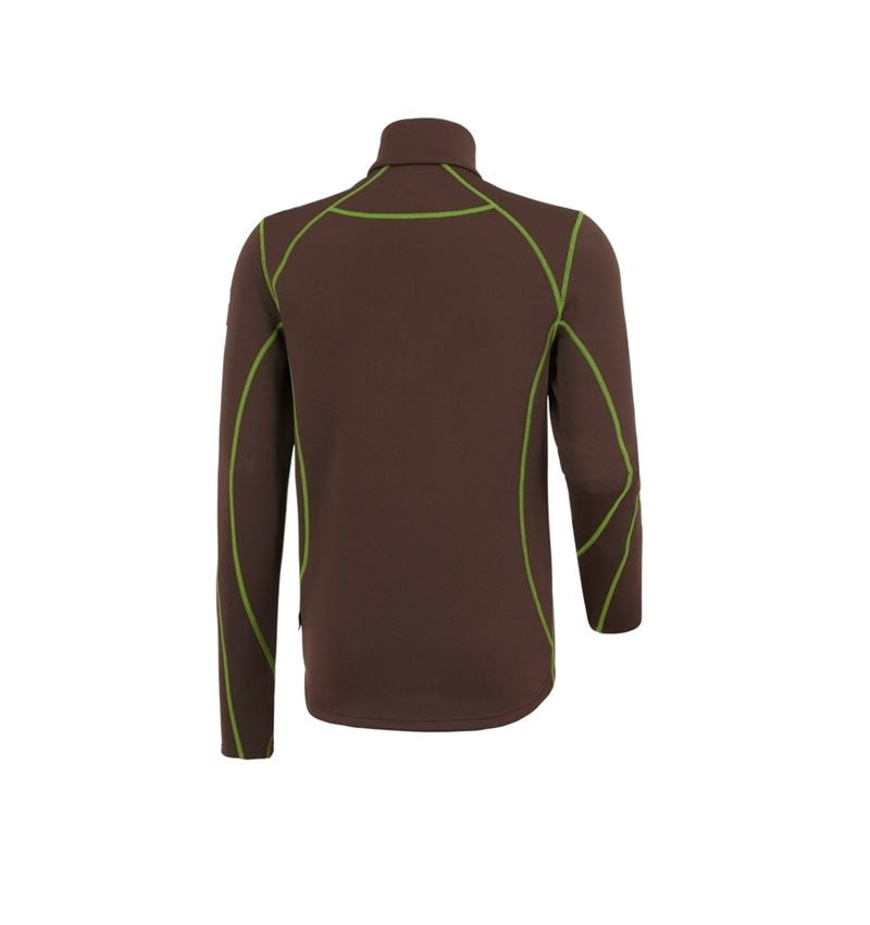 Koszulki | Pulower | Koszule: Bluza Troyer funkc. thermo stretch e.s.motion 2020 + kasztanowy/zielony morski 3