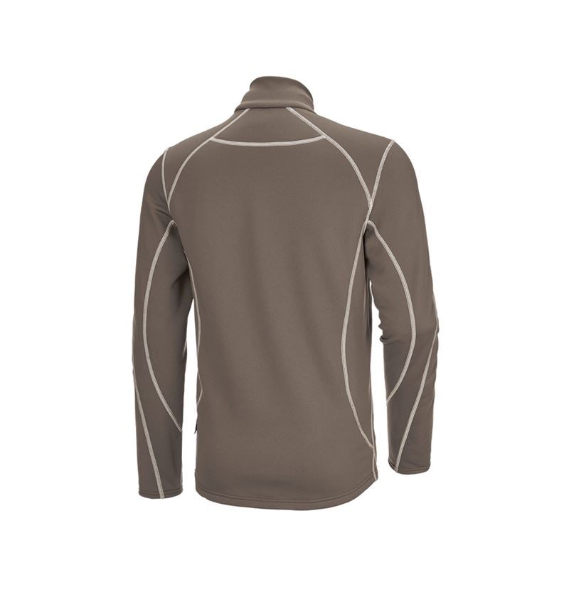Koszulki | Pulower | Koszule: Bluza Troyer funkc. thermo stretch e.s.motion 2020 + kamienny/gipsowy 3