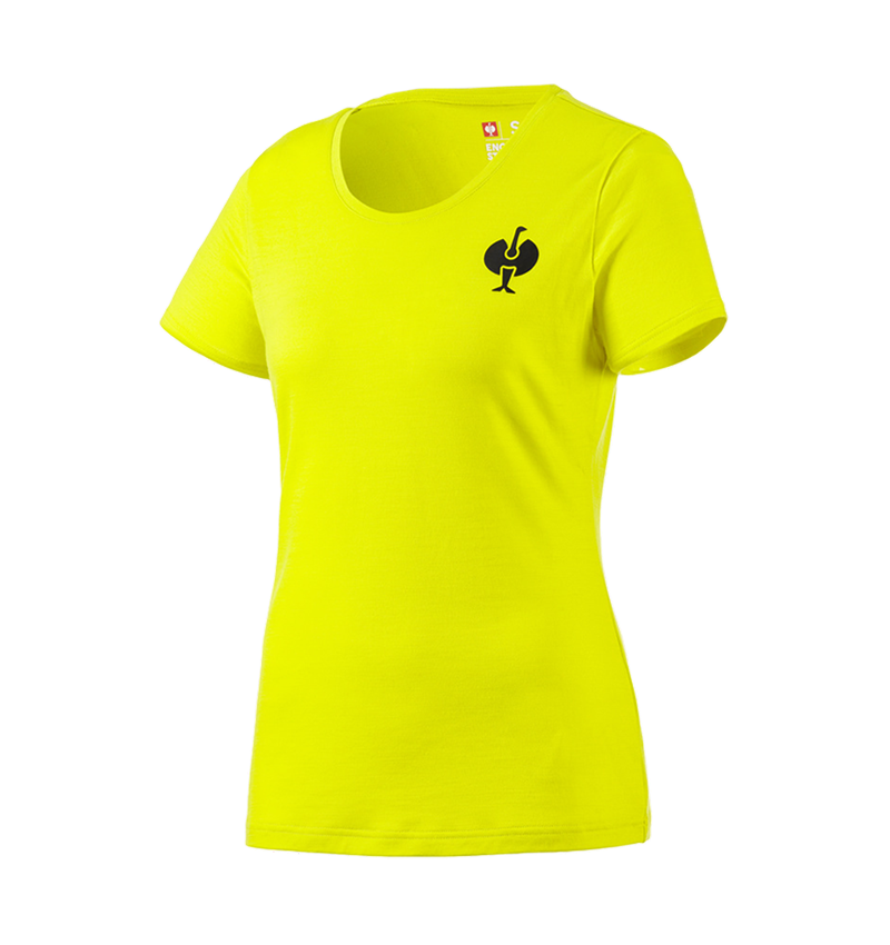 Odzież: Koszulka Merino e.s.trail, damska + żółty acid/czarny 3