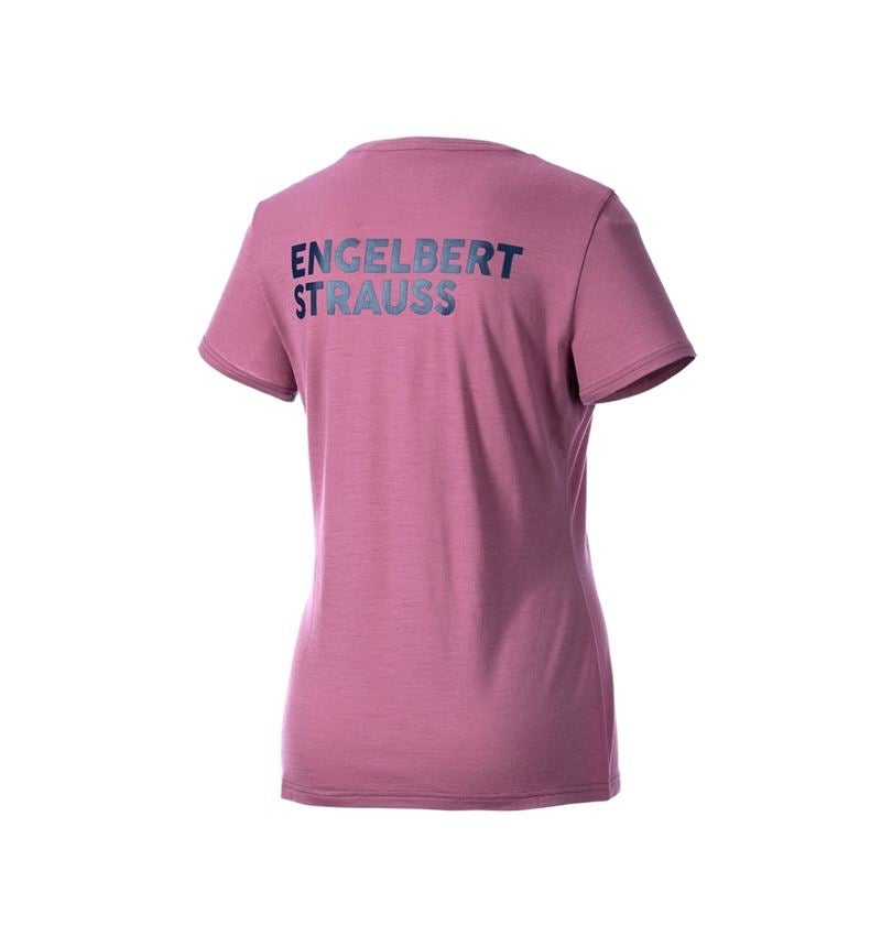 Odzież: Koszulka Merino e.s.trail, damska + różowy tara/niebieski marine 6