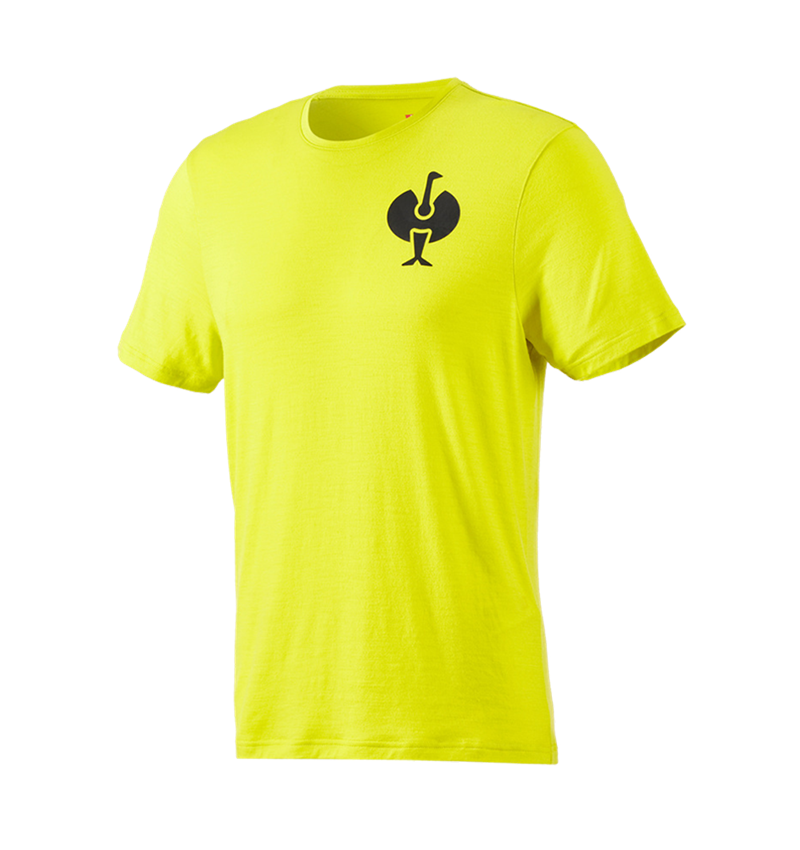 Koszulki | Pulower | Koszule: Koszulka Merino e.s.trail + żółty acid/czarny 2