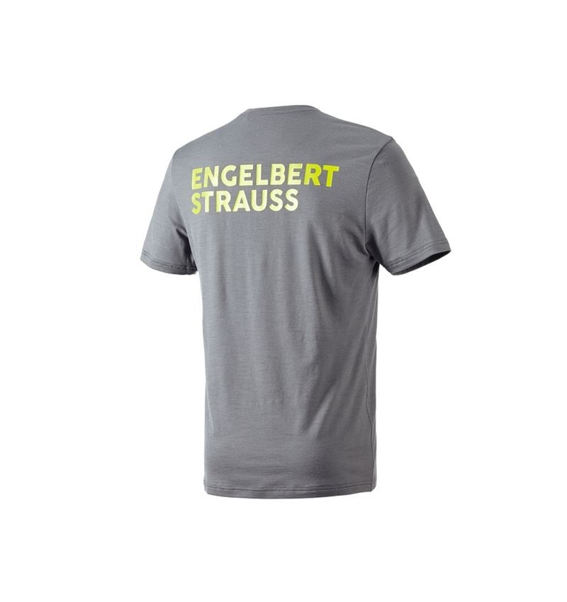 Koszulki | Pulower | Koszule: Koszulka Merino e.s.trail + szary bazaltowy/żółty acid 3
