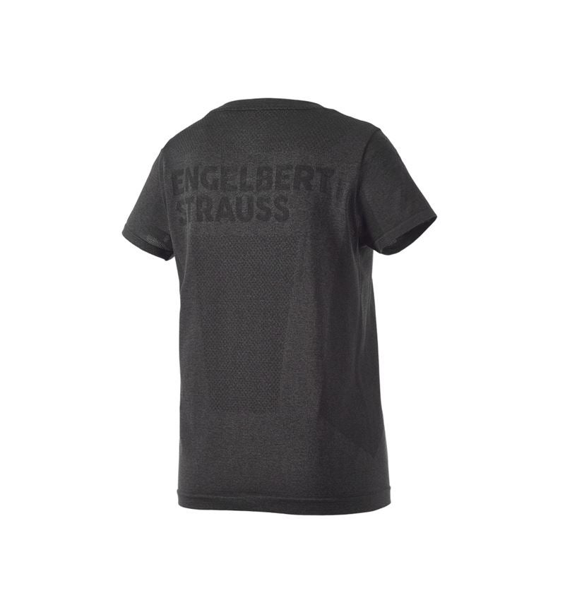 Koszulki | Pulower | Bluzki: Koszulka seamless e.s.trail, damska + czarny melanżowy 3