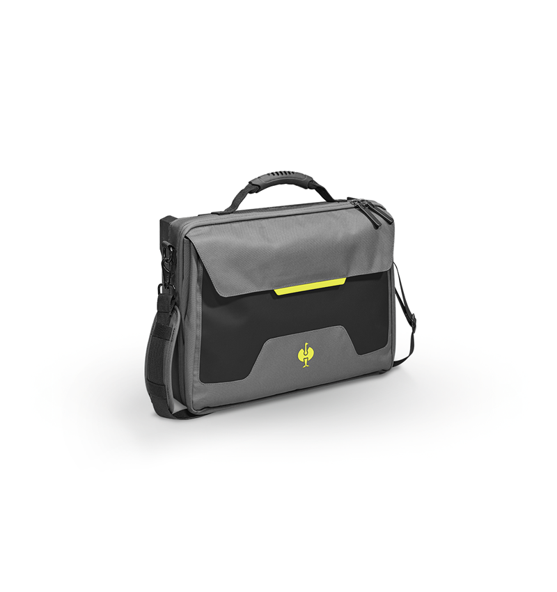 Akcesoria: STRAUSSbox Torba na laptopa + szary bazaltowy/żółty acid