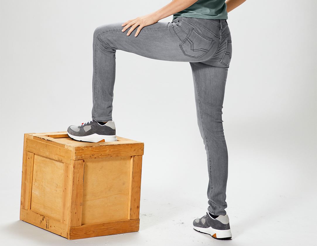 Spodnie robocze: e.s. Jeansy 5-kieszeniowe stretch, damskie + graphitewashed 1