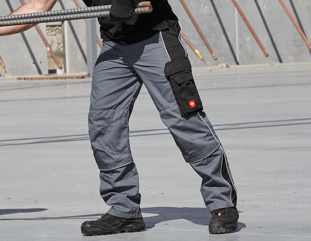Spodnie robocze: Spodnie do pasa z odpinanymi nogawkami e.s. active + szary/czarny