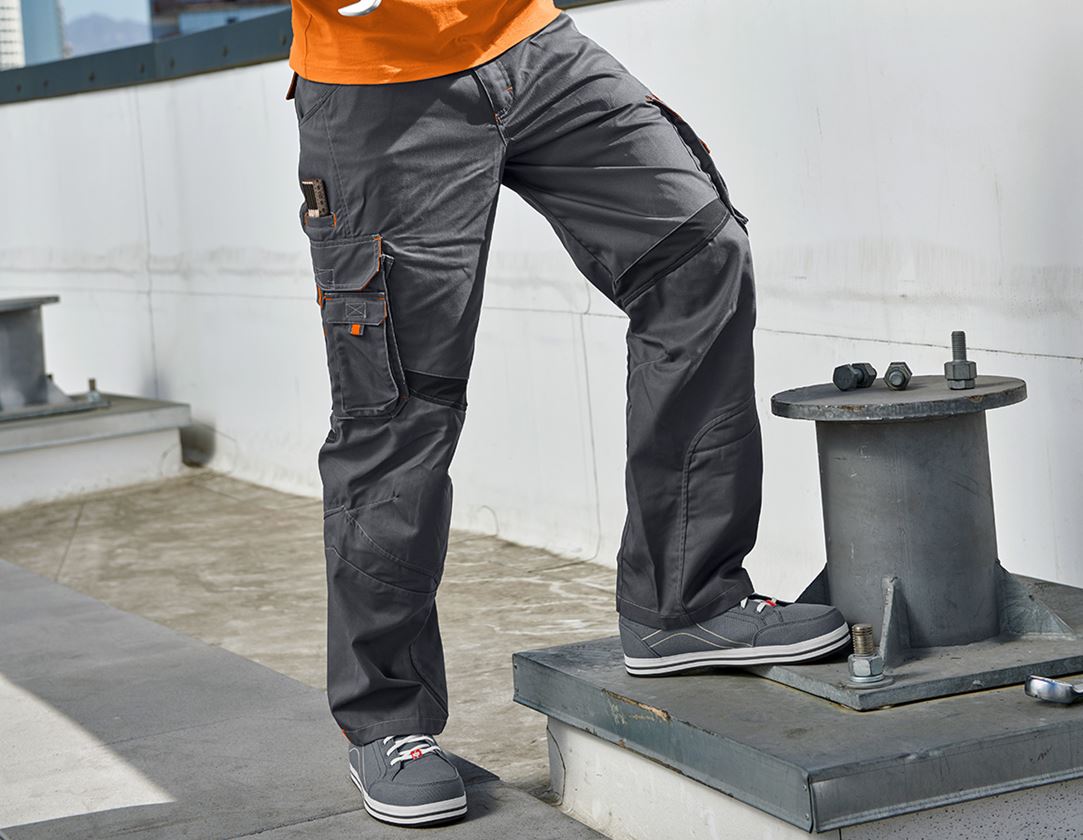 Spodnie robocze: Spodnie do pasa e.s.akzent + antracytowy/pomarańczowy 1
