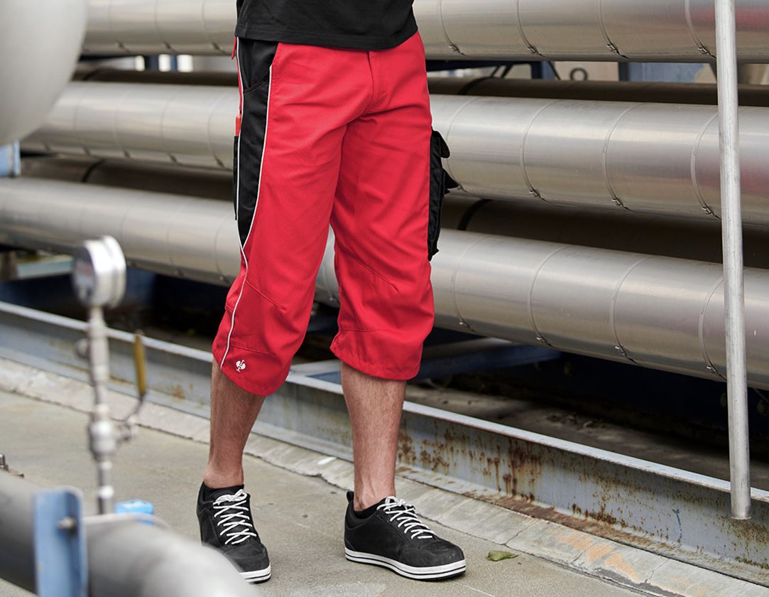 Spodnie robocze: Rybaczki e.s.active + czerwony/czarny