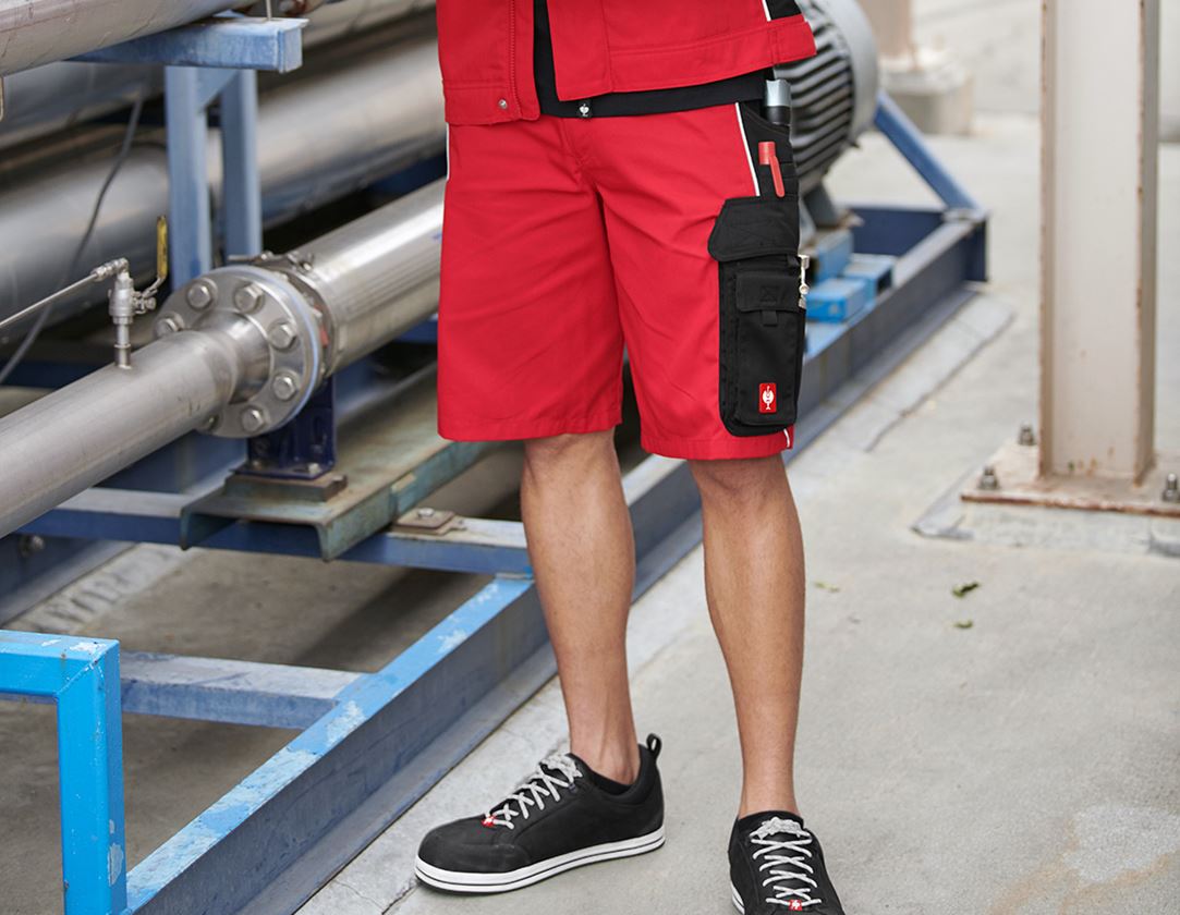 Spodnie robocze: Szorty e.s.active + czerwony/czarny