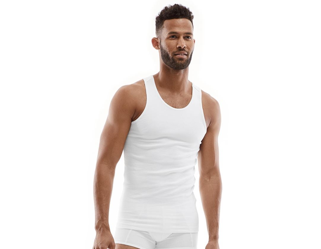 Bielizna | Odzież termoaktywna: Koszulka bokserka e.s. cotton rib + biały