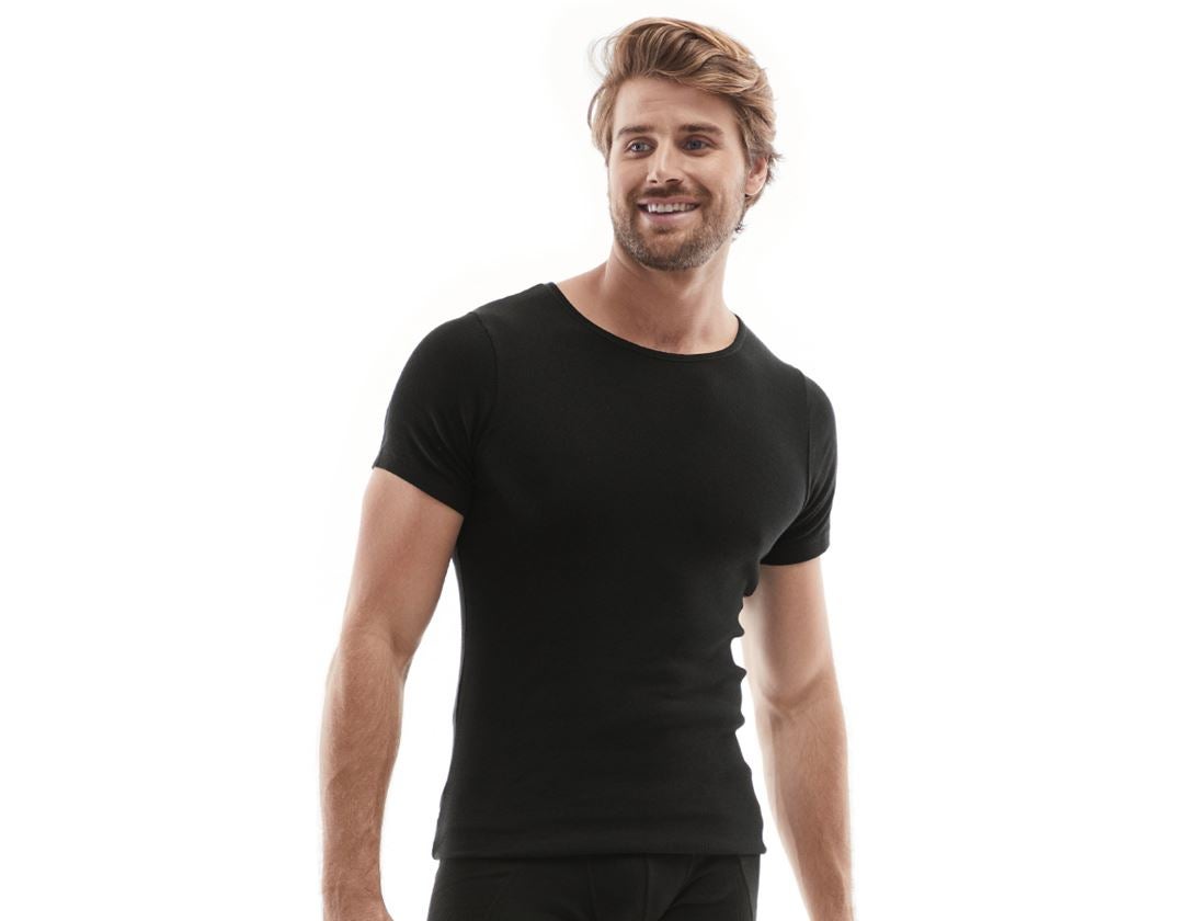 Bielizna | Odzież termoaktywna: e.s. Koszulka cotton rib + czarny