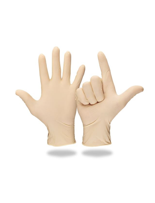 Rękawiczki jednorazowe: Jednoraz. rękawice lateks. do bad. lek., bezpudr. + naturalny