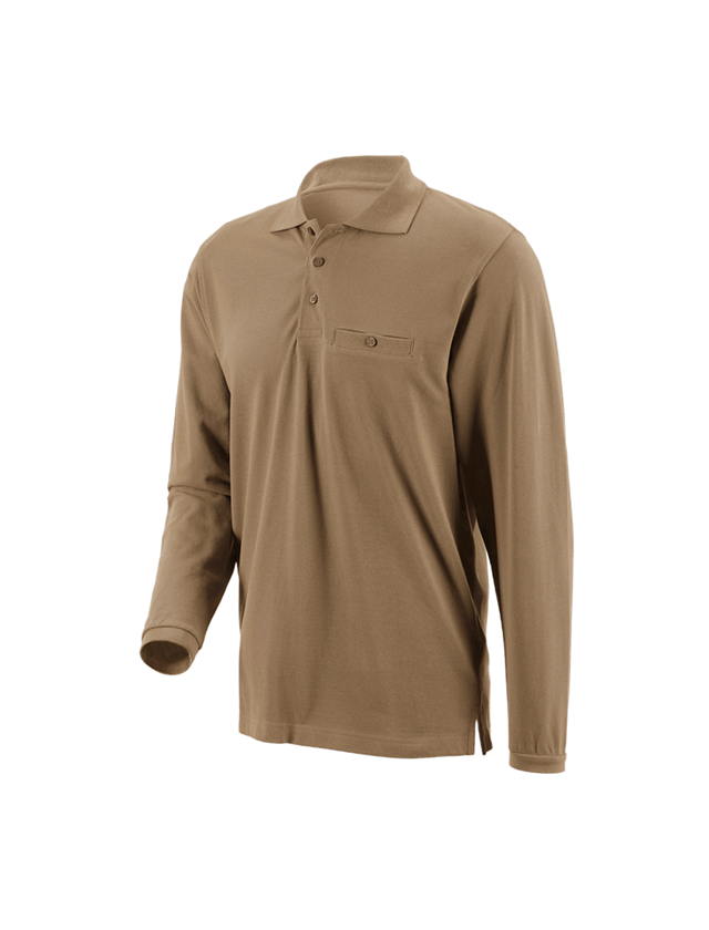 Koszulki | Pulower | Koszule: e.s. Koszulka polo długi rękaw cotton Pocket + khaki