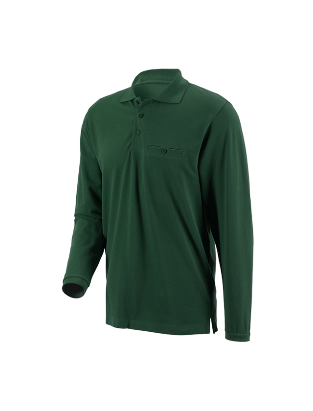 Tematy: e.s. Koszulka polo długi rękaw cotton Pocket + zielony