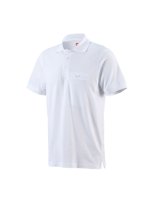 Koszulki | Pulower | Koszule: e.s. Koszulka polo cotton Pocket + biały 2